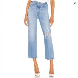 Levi’s Ribcage Straight Cropped - 26x27 - Distressed - slight stretch